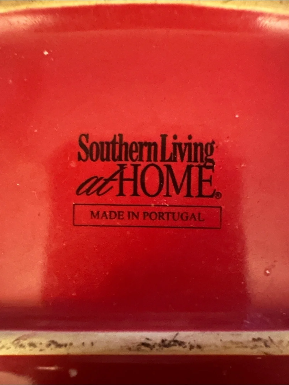 Southern Living At Home Red Wavy Ceramic Serving Bowl
